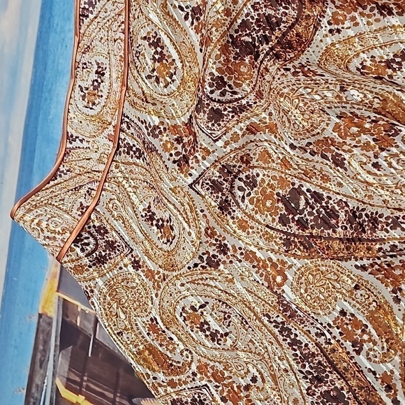 Linda Allard Ellen Tracy Silk Paisley Skirt Size 2 NWT - Picture 4 of 7